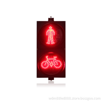 300mm pedestrian bicycle 24v led traffic light